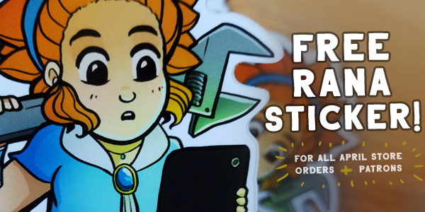 Free Rana Sticker to all patrons and customers in April!